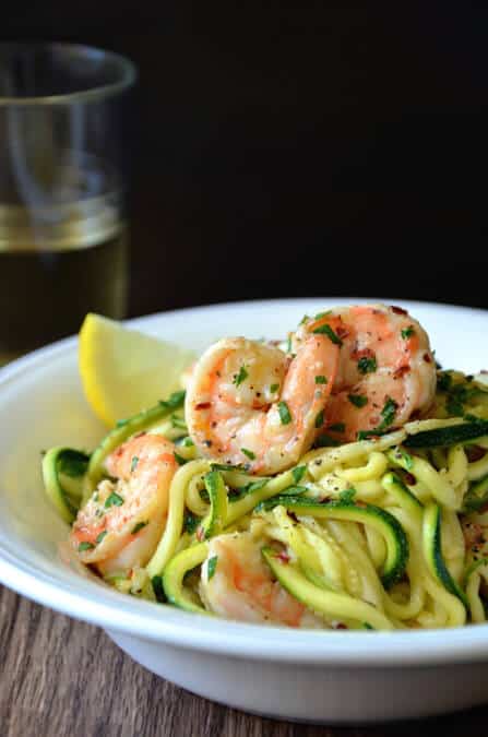 Skinny Shrimp Scampi with Zucchini Noodles Recipe