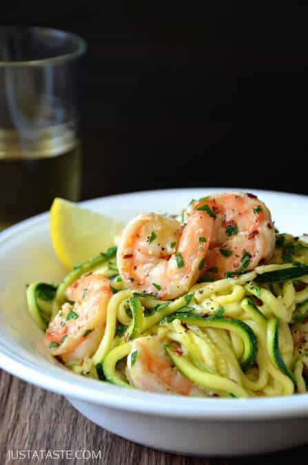 Skinny Shrimp Scampi With Zucchini Noodles Recipe