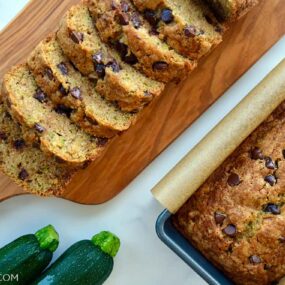 Two loaves of the best Chocolate Chip Zucchini Bread