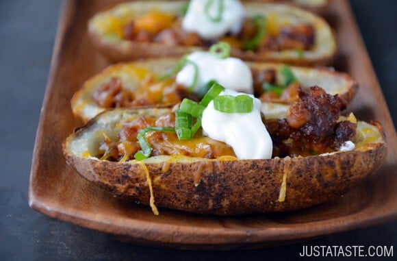 Chorizo and Cheddar Potato Skins Recipe