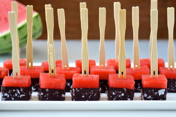 Chocolate-Covered Watermelon Bites Recipe