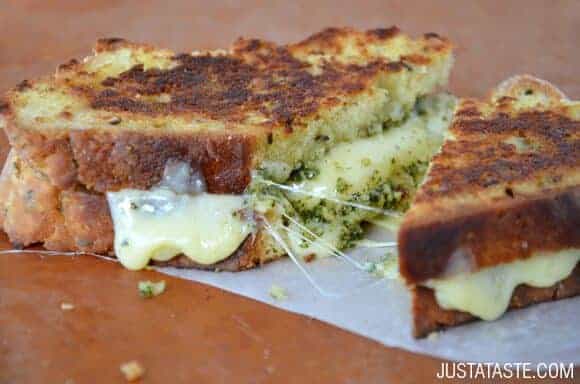 St. Patrick's Day: Irish Soda Bread Grilled Cheese with Pesto Recipe