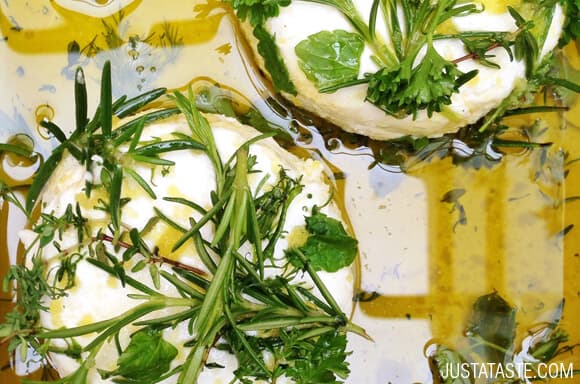 Marinated Goat Cheese with Fresh Herbs Recipe