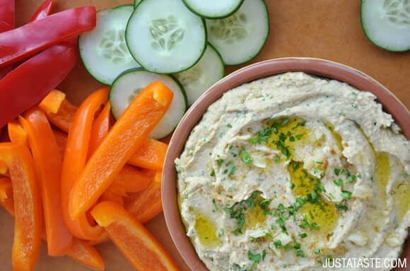 Roasted Garlic Hummus Recipe