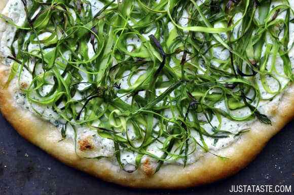 Shaved Asparagus and Ricotta Pizza Recipe