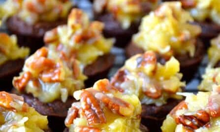German Chocolate Brownie Bites Recipe