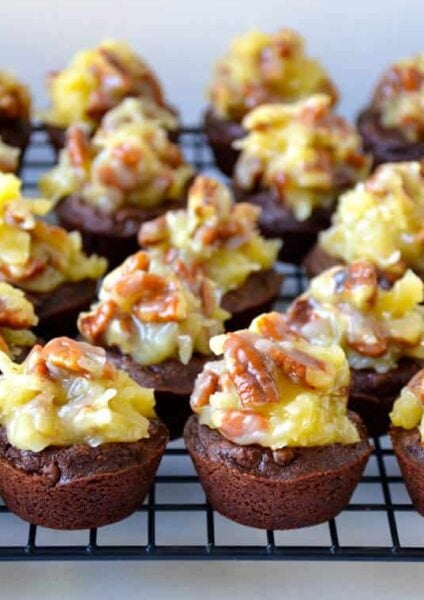 German Chocolate Brownie Bites Recipe