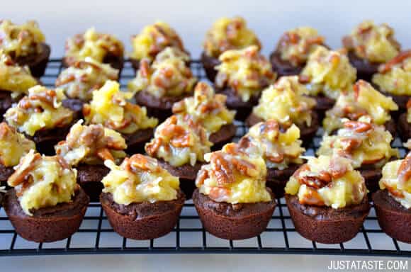 German Chocolate Brownie Bites Recipe