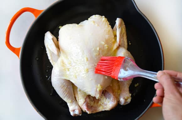 Simple Roast Chicken with Garlic and Lemon Recipe