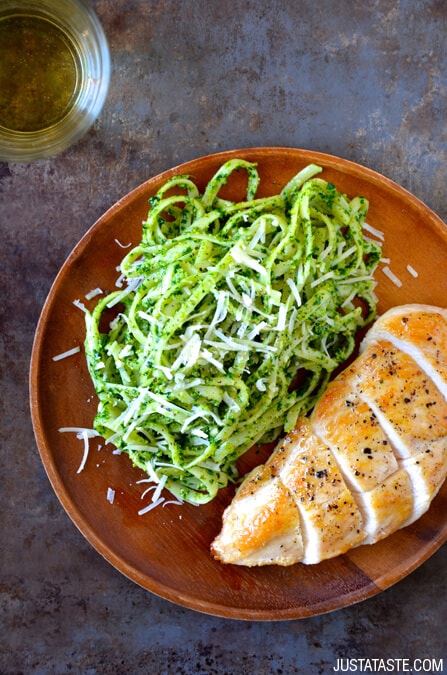 Pumpkin Seed Pesto Pasta with Chicken Recipe