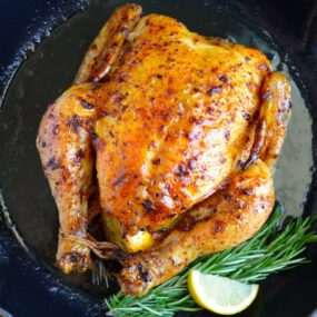 Simple Roast Chicken with Garlic and Lemon Recipe