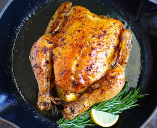 Simple Roast Chicken with Garlic and Lemon Recipe