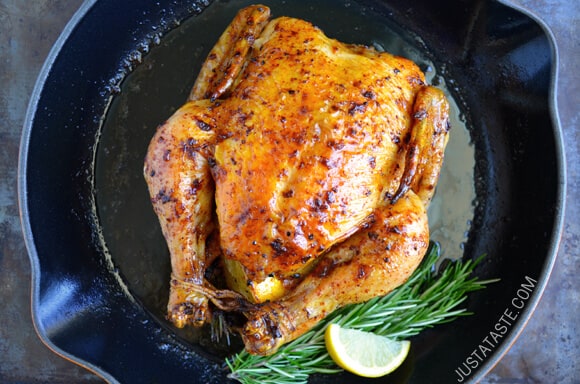 Simple Roast Chicken with Garlic and Lemon Recipe