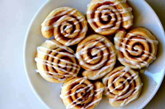Pizza Dough Cinnamon Rolls Recipe from justataste.com