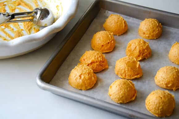 Pumpkin Cheesecake Pops Recipe from justataste.com