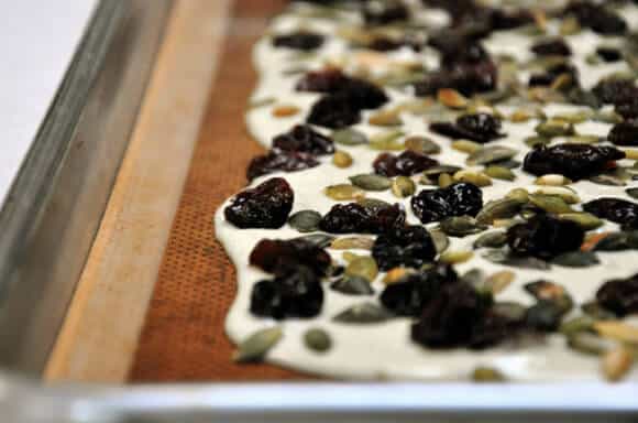 White Chocolate, Cherry and Pumpkin Seed Bark Recipe