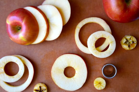Apple Fritter Rings with Caramel Sauce recipe on justataste.com