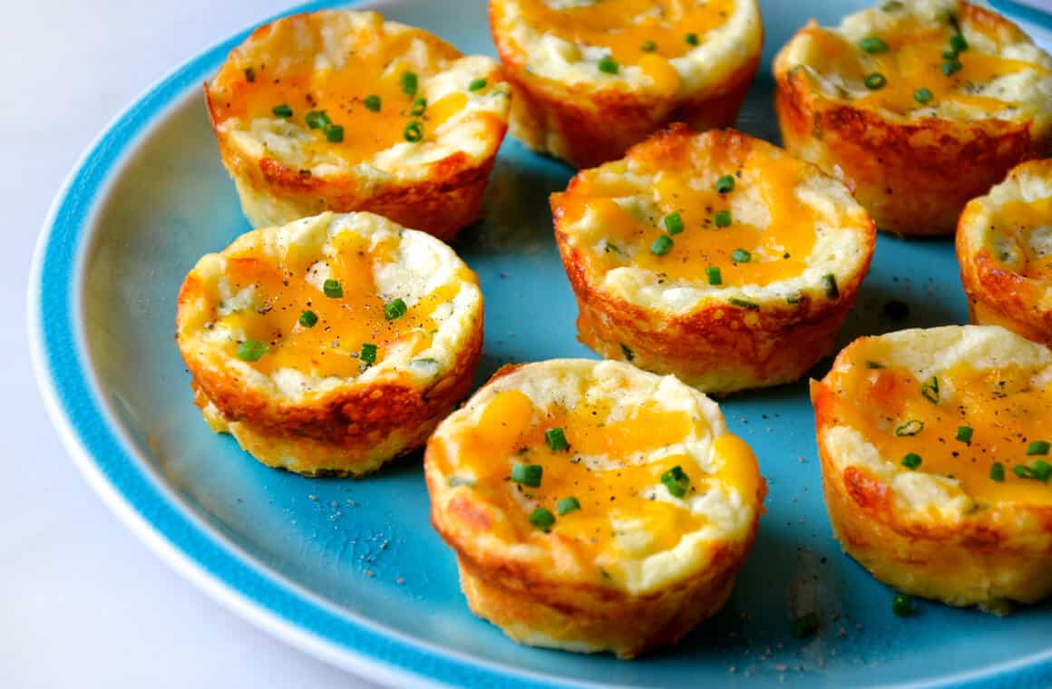 Cheesy Leftover Mashed Potato Muffins