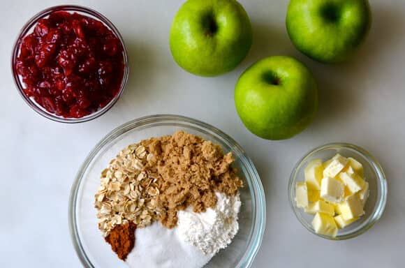 Leftover Cranberry Sauce and Apple Crisp Recipe from justataste.com