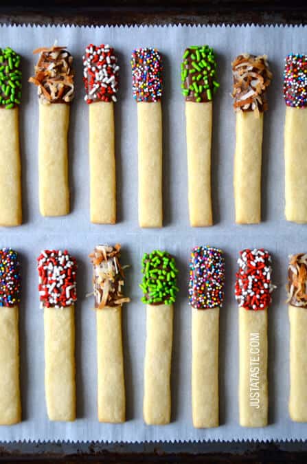 Sprinkle Sugar Cookie Sticks Recipe on justataste.com