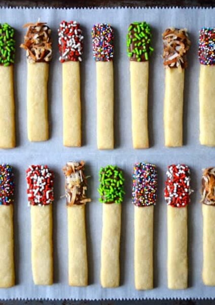 Sprinkle Sugar Cookie Sticks Recipe on justataste.com