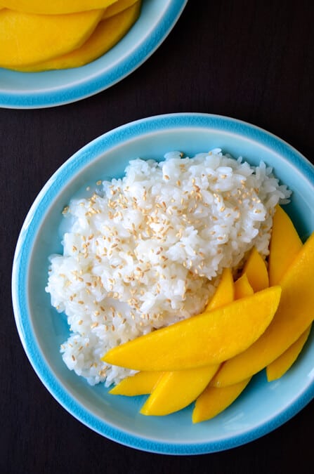 Thai Coconut Sticky Rice with Mango recipe on justataste.com