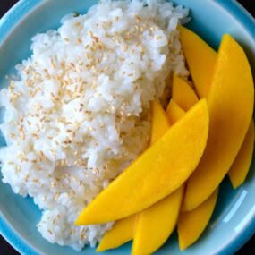 Thai Coconut Sticky Rice with Mango recipe on justataste.com