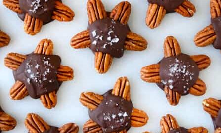 Cheesecake-Filled Chocolate Turtles recipe on justataste.com