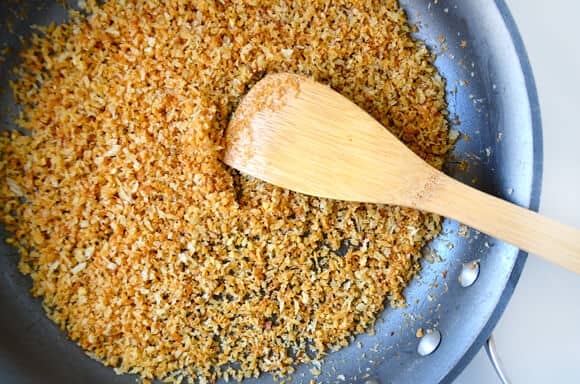 Roasted Asparagus with Cheesy Breadcrumbs Recipe on justataste.com