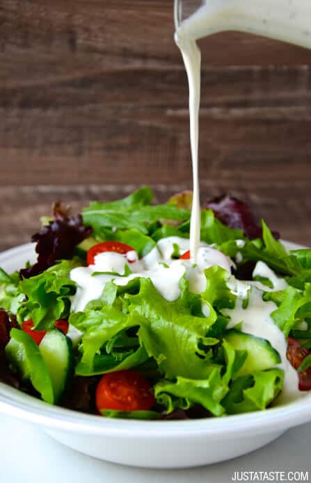 Homemade Buttermilk Ranch Dressing Recipe on justataste.com