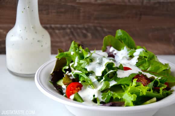 Homemade Buttermilk Ranch Dressing Recipe on justataste.com