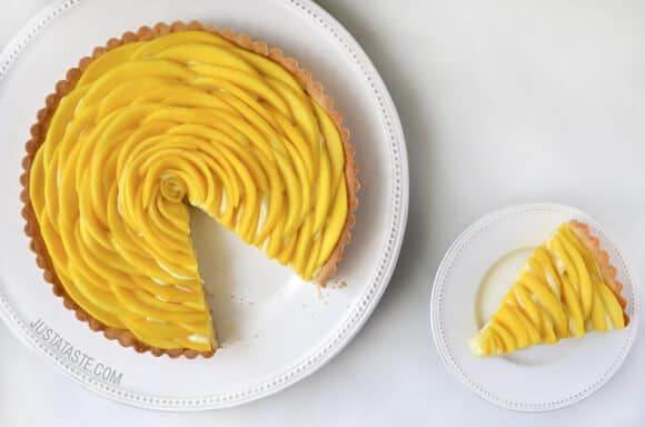 Mango Tart with Vanilla Bean Pastry Cream Recipe on justataste.com