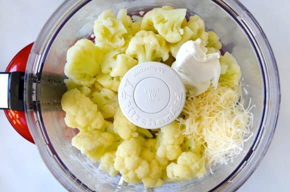 Mashed Cauliflower with Cheese and Chives Recipe on justataste.com