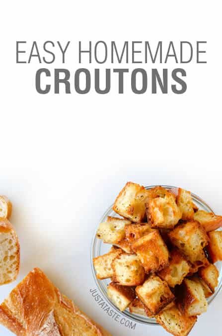 Video: Easy Homemade Croutons Recipe on justataste.com