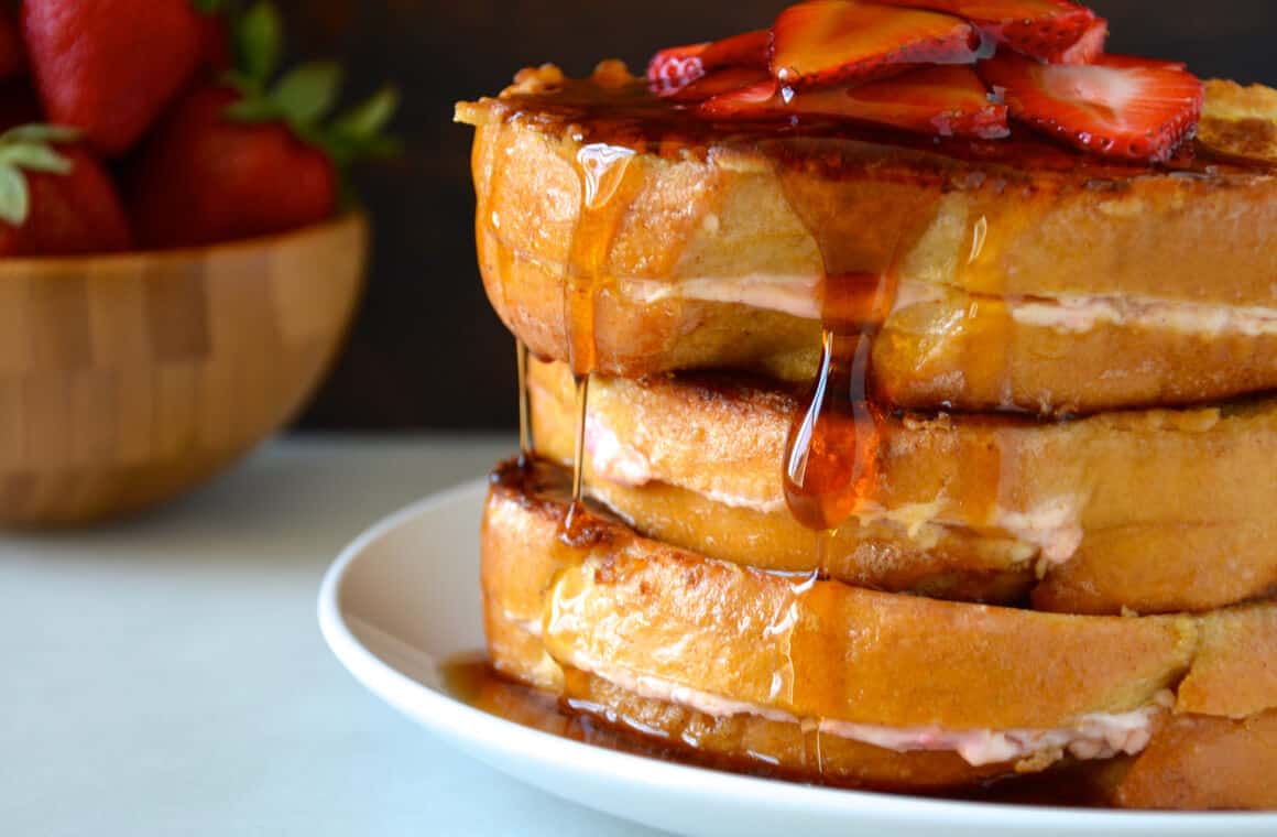 Strawberry Cheesecake Stuffed French Toast Just a Taste