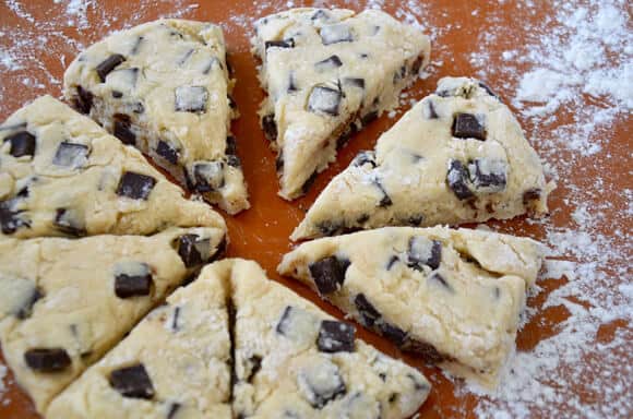 Chocolate Chunk Scones recipe on justataste.com