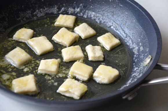 Baked Parmesan Garlic Pizza Dough Croutons Recipe on justataste.com