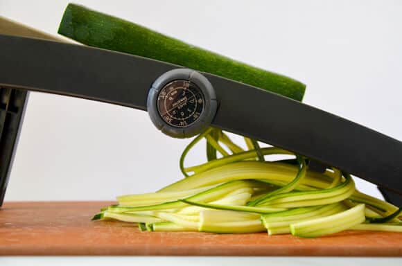 Zucchini Noodles with Sun-Dried Tomato Pesto recipe on justataste.com