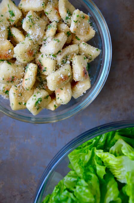 Baked Parmesan Garlic Pizza Dough Croutons Recipe on justataste.com