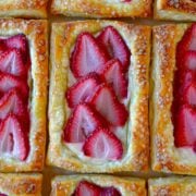 Top down view of 5-Ingredient Strawberry Breakfast Pastries side by side