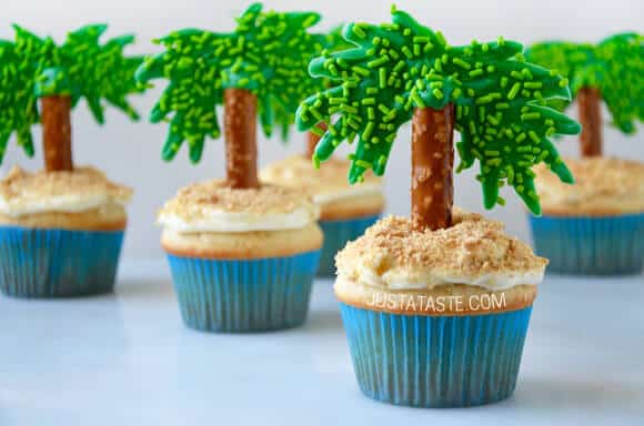 Coconut Cupcakes with Cream Cheese Frosting Recipe on justataste.com