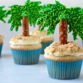 Coconut Cupcakes with Cream Cheese Frosting Recipe on justataste.com