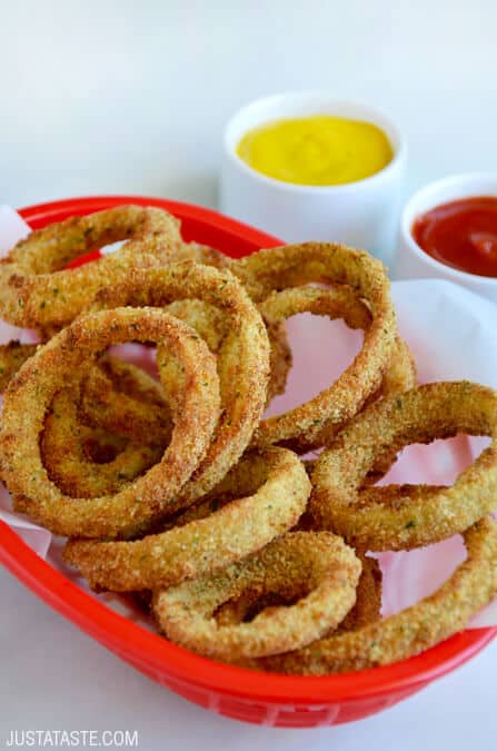 Crispy Baked Onion Rings | Just a Taste