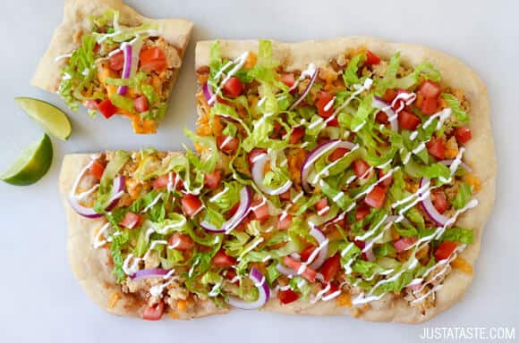 Cheesy Chicken Taco Pizza Recipe