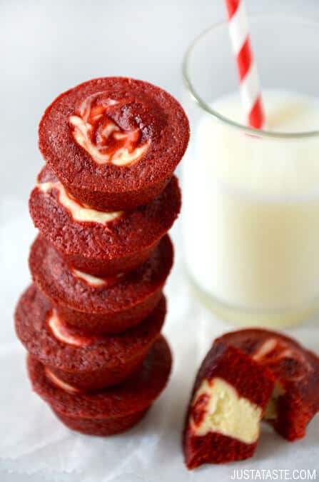 Red Velvet Cheesecake Brownie Bites Recipe