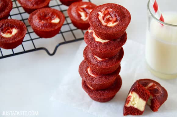 Red Velvet Cheesecake Brownie Bites Recipe