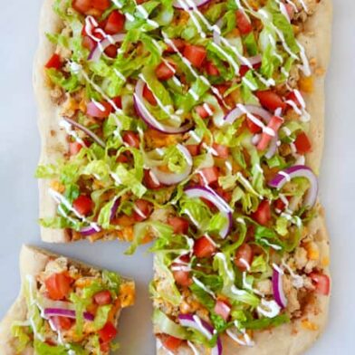 Cheesy Chicken Taco Pizza Recipe