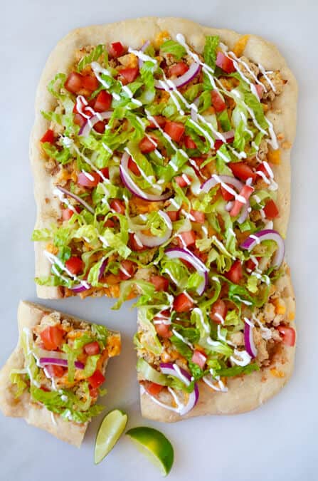 Cheesy Chicken Taco Pizza Recipe