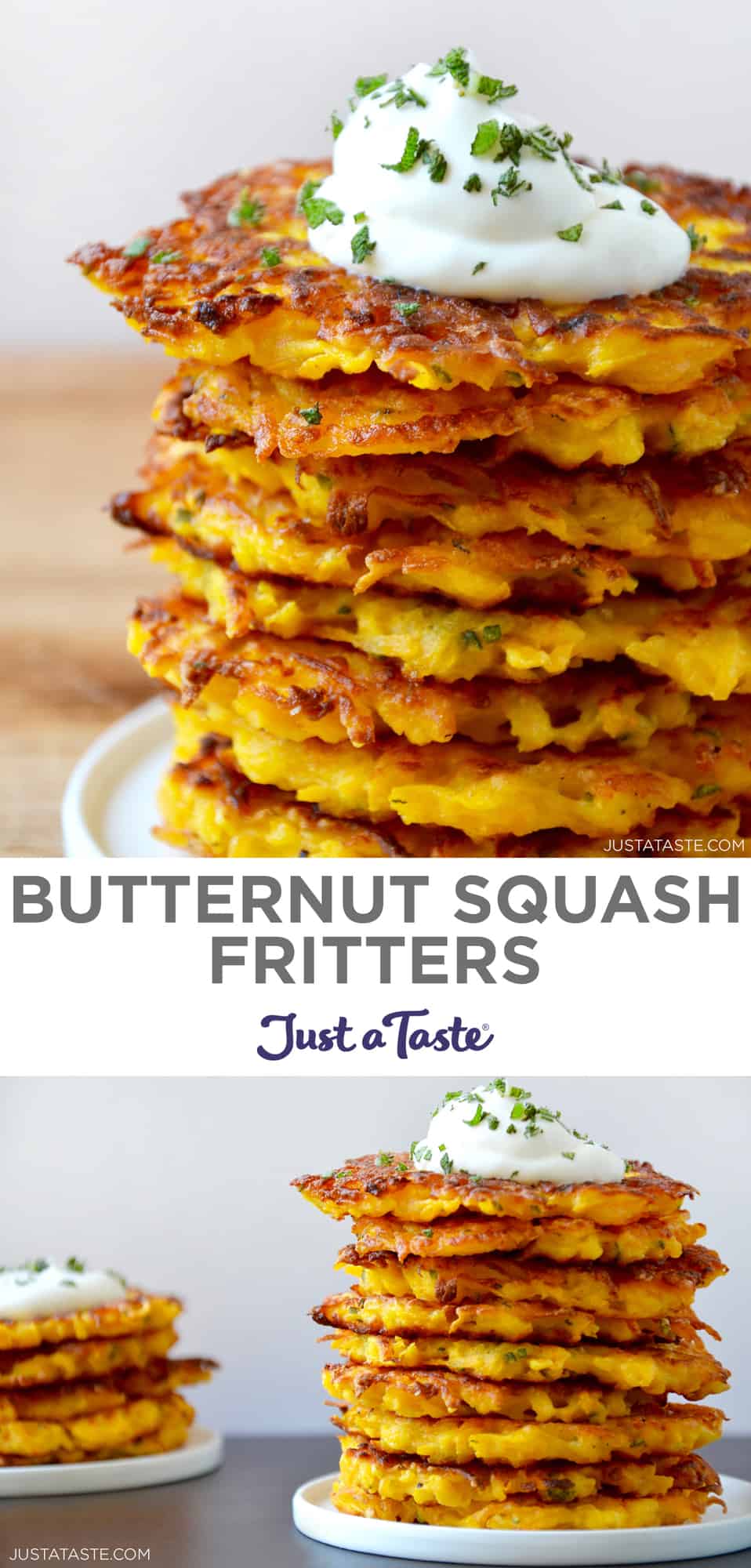 5-Ingredient Butternut Squash Fritters - Just a Taste
