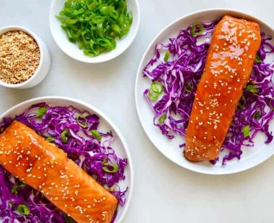 Baked Salmon with Honey-Garlic Glaze